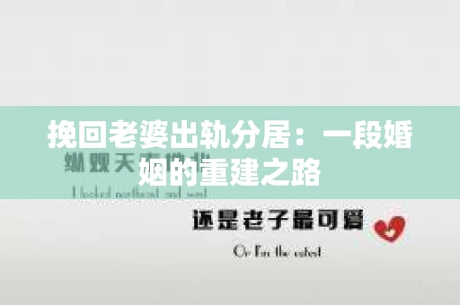 挽回老婆出轨分居：一段婚姻的重建之路