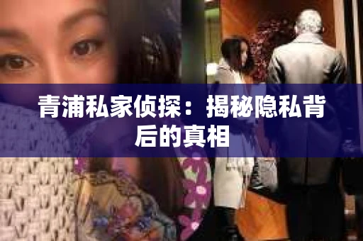 青浦私家侦探：揭秘隐私背后的真相