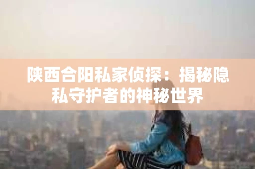 陕西合阳私家侦探：揭秘隐私守护者的神秘世界