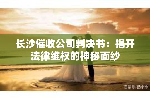 长沙催收公司判决书：揭开法律维权的神秘面纱