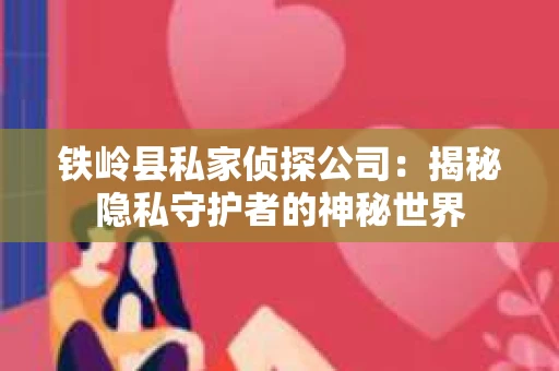 铁岭县私家侦探公司：揭秘隐私守护者的神秘世界