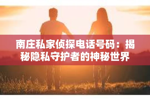 南庄私家侦探电话号码：揭秘隐私守护者的神秘世界