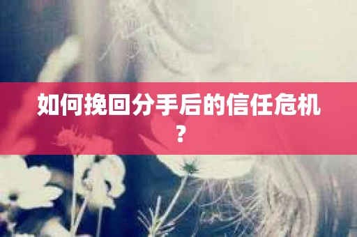 如何挽回分手后的信任危机? 如何挽回分手后的信任危机?