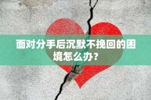 面对分手后沉默不挽回的困境怎么办？